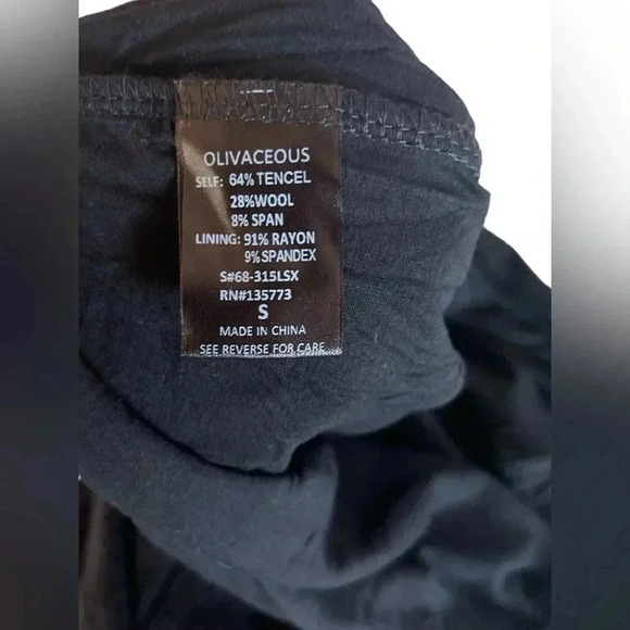 NWT Olivaceous Asymmetrical Skirt in Black Size Small - Picture 6 of 6